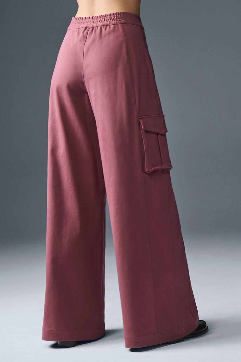 Pantalon Alo Yoga Show Off Cargo Wide Leg (Regular) Mujer Vino | Mexico  VER-648721