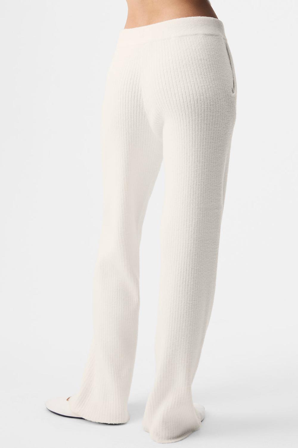 Pantalon Alo Yoga Snuggle Up Sweater High-Waist Wide Leg Mujer Ivory | Mexico  KMQ-931652