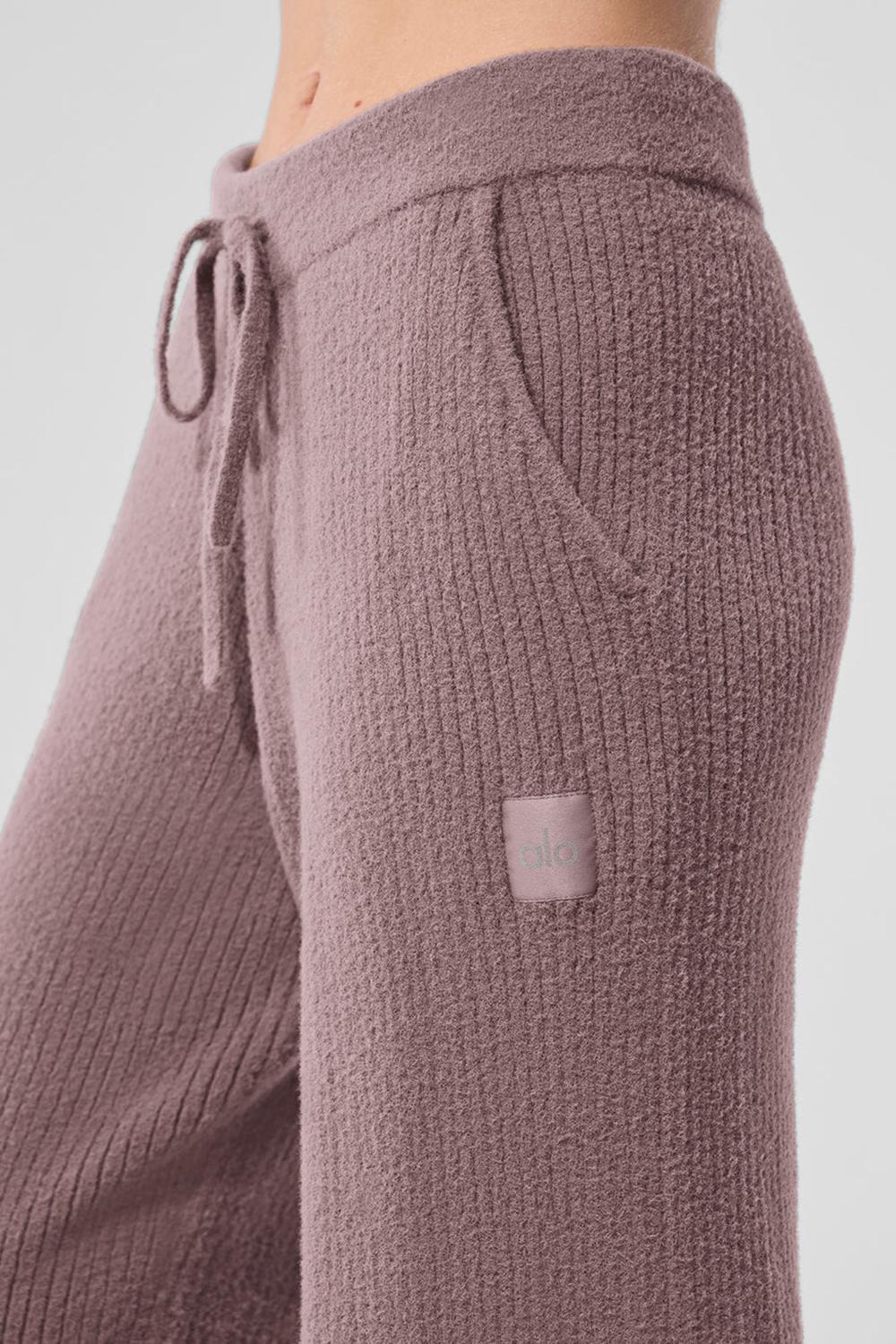 Pantalon Alo Yoga Snuggle Up Sweater High-Waist Wide Leg Mujer Mushroom | Mexico  DFW-405681
