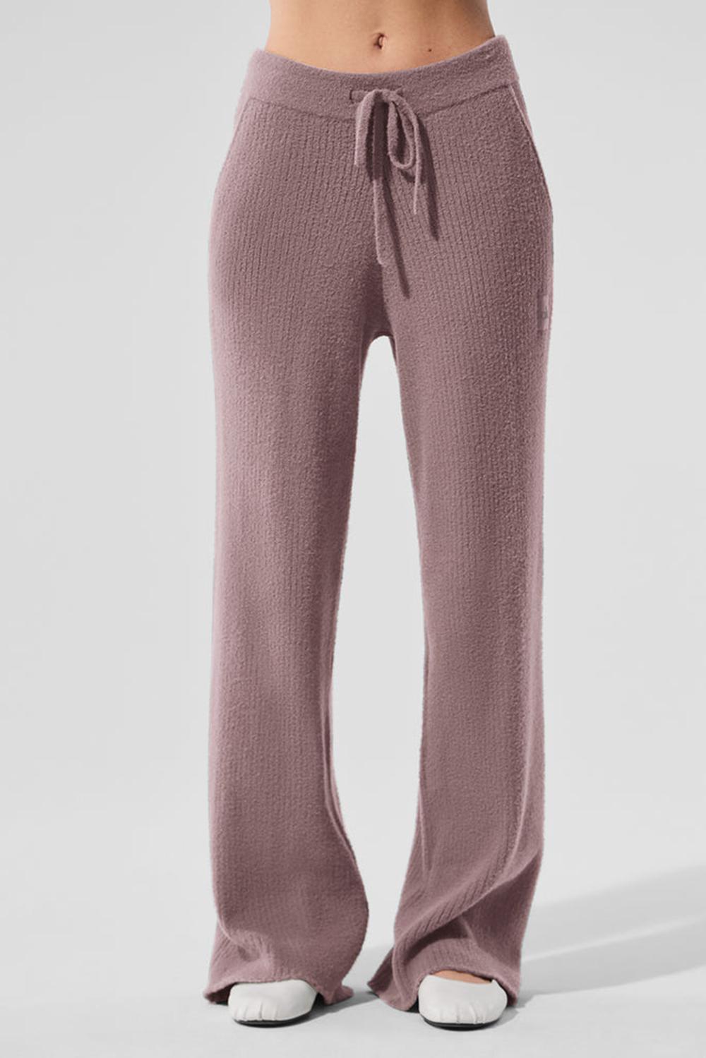 Pantalon Alo Yoga Snuggle Up Sweater High-Waist Wide Leg Mujer Mushroom | Mexico  DFW-405681