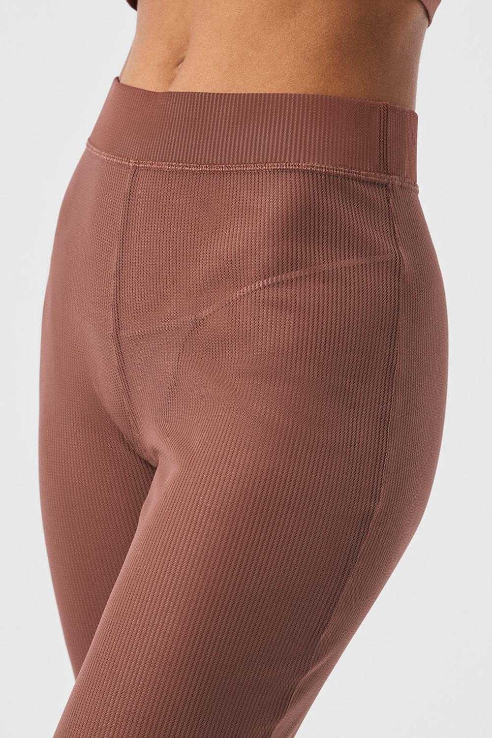 Pantalon Alo Yoga Striped Mesh Tropical Nights Flare Mujer Chestnut | Mexico  OTA-286453