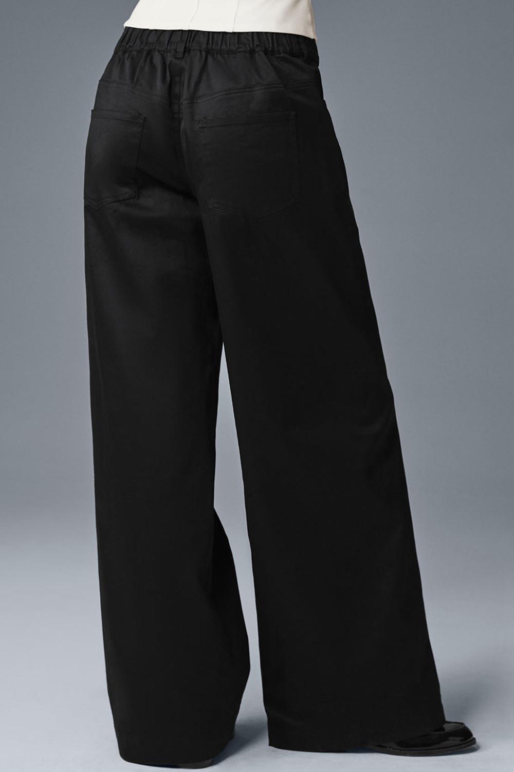 Pantalon Alo Yoga Wanderlust Wide Leg Mujer Negros | Mexico  ULV-046792