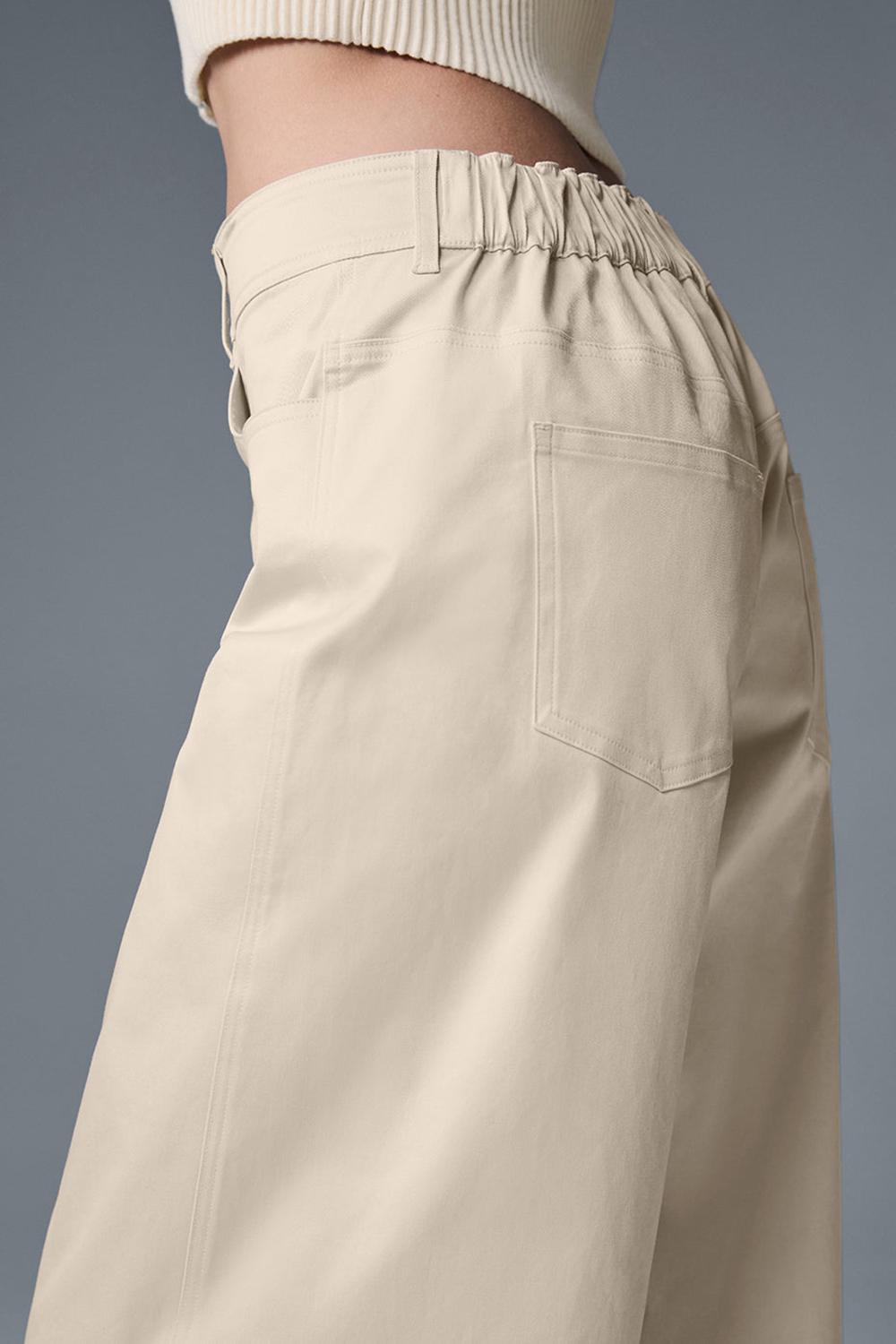 Pantalon Alo Yoga Wanderlust Wide Leg Mujer Oat Milk | Mexico  GAJ-150894