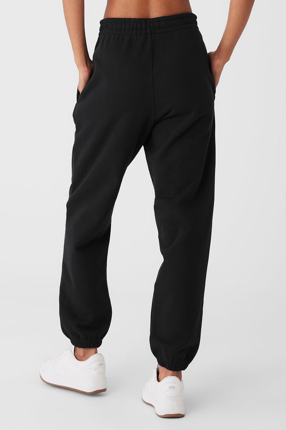 Pantalon Deportivo Alo Yoga Cuffed Renown Heavy Weight Mujer Negros | Mexico  OIC-342756