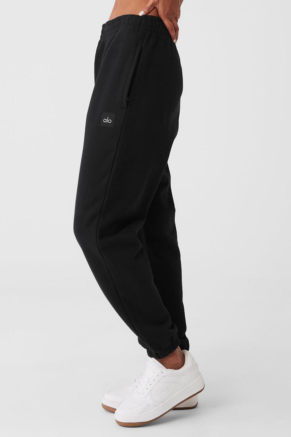 Pantalon Deportivo Alo Yoga Cuffed Renown Heavy Weight Mujer Negros | Mexico  OIC-342756