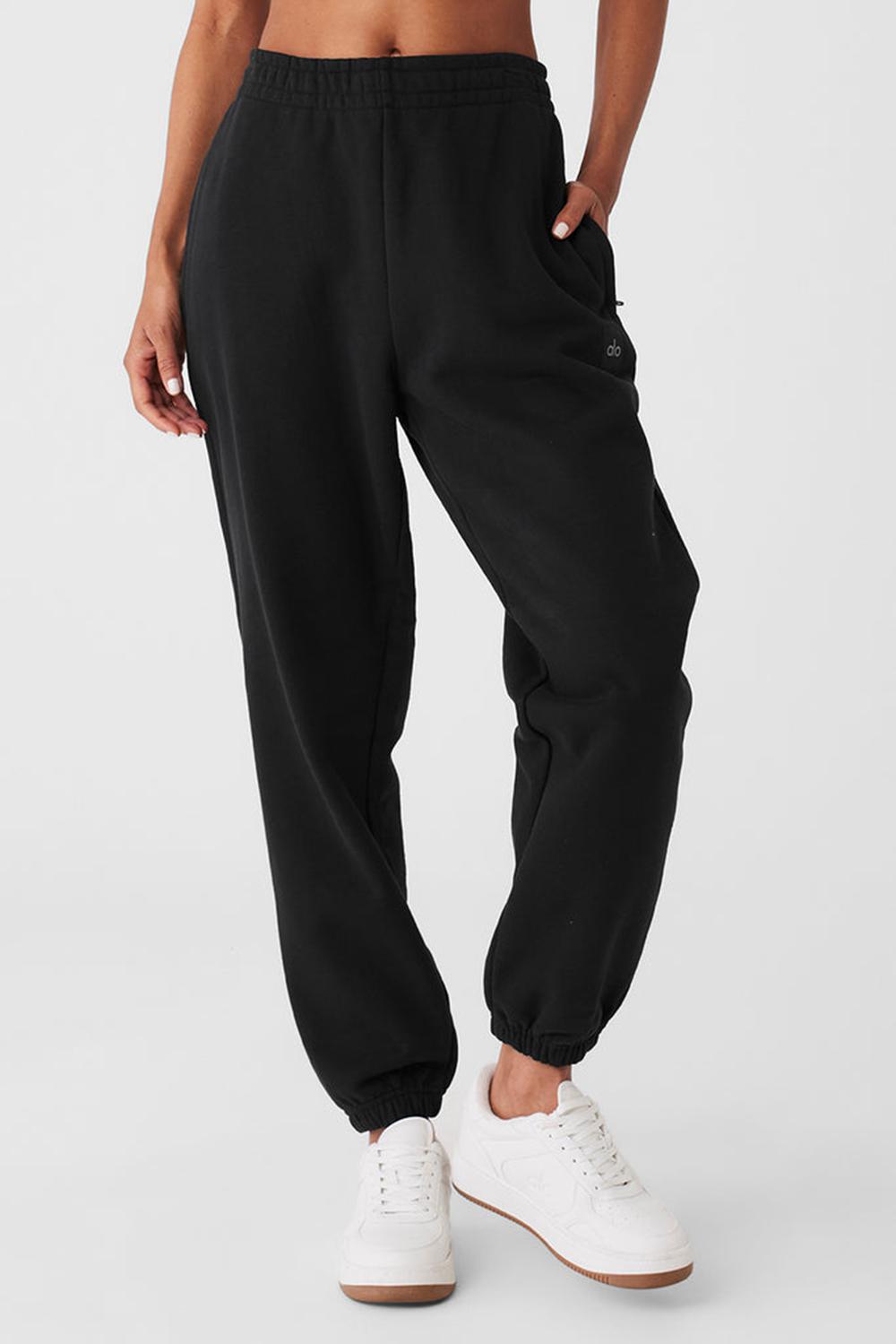 Pantalon Deportivo Alo Yoga Cuffed Renown Heavy Weight Mujer Negros | Mexico  OIC-342756