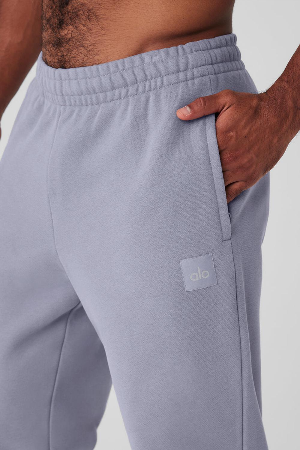 Pantalon Deportivo Alo Yoga Cuffed Renown Heavy Weight Hombre Fog | Mexico  OVU-974365