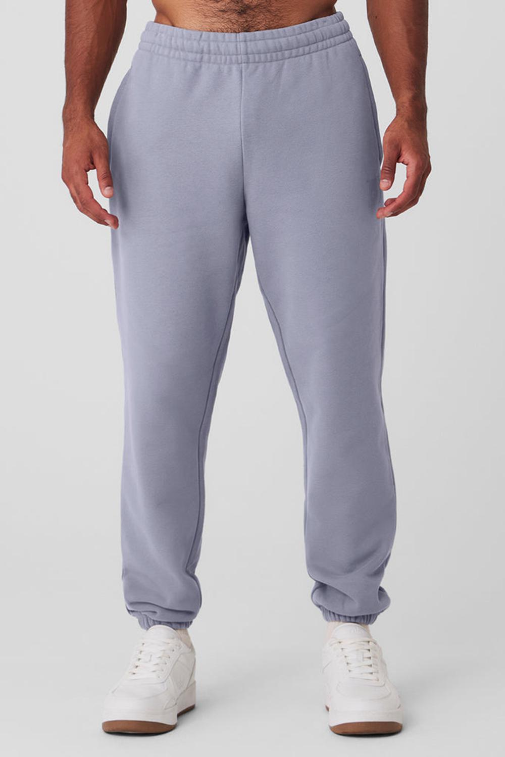 Pantalon Deportivo Alo Yoga Cuffed Renown Heavy Weight Hombre Fog | Mexico  OVU-974365