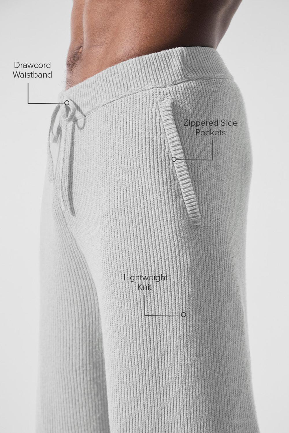 Pantalon Deportivo Alo Yoga Domain Rib Knit Hombre Grises | Mexico  UGO-528047