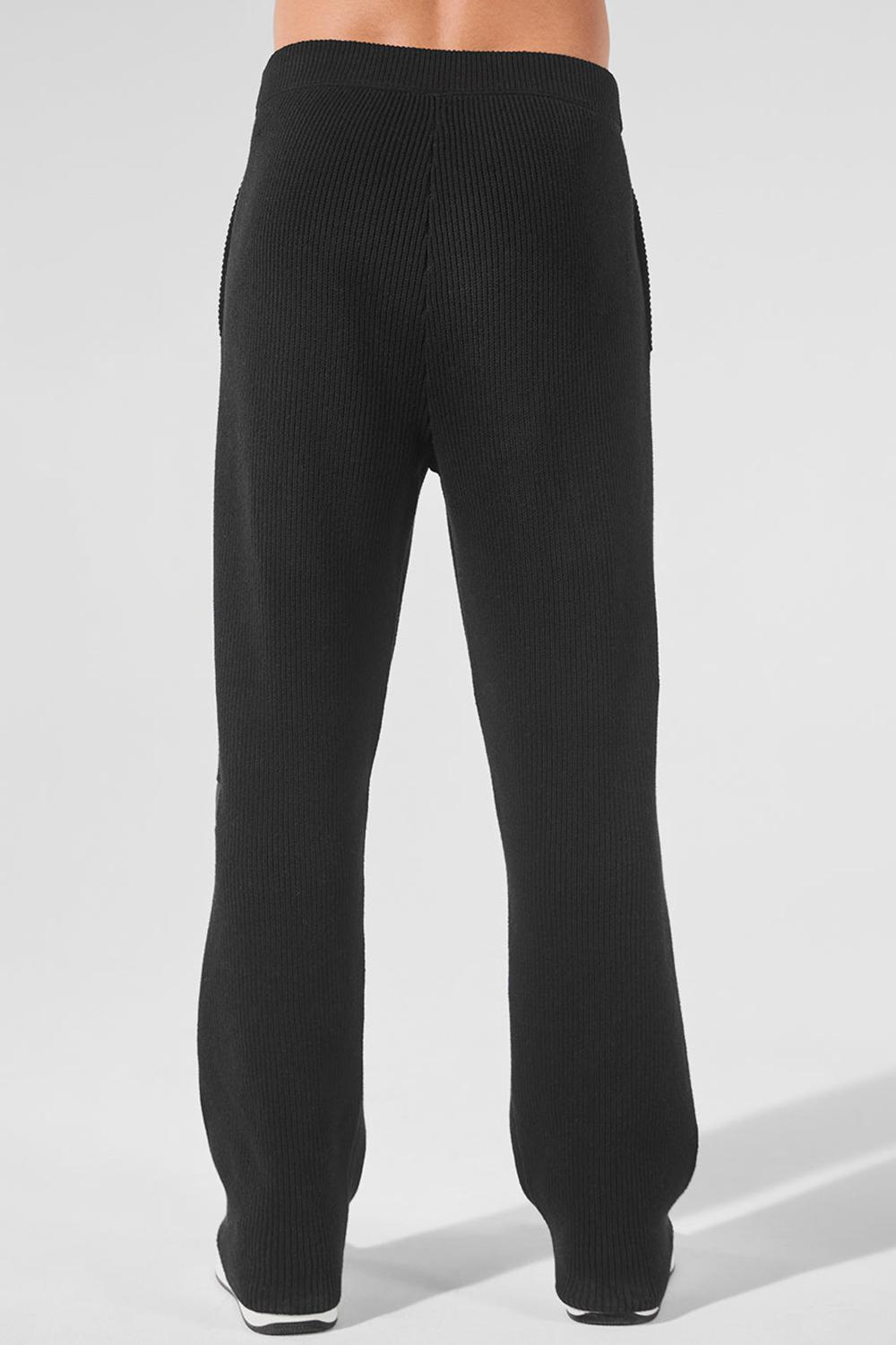 Pantalon Deportivo Alo Yoga Domain Rib Knit Hombre Negros | Mexico  MQC-816309