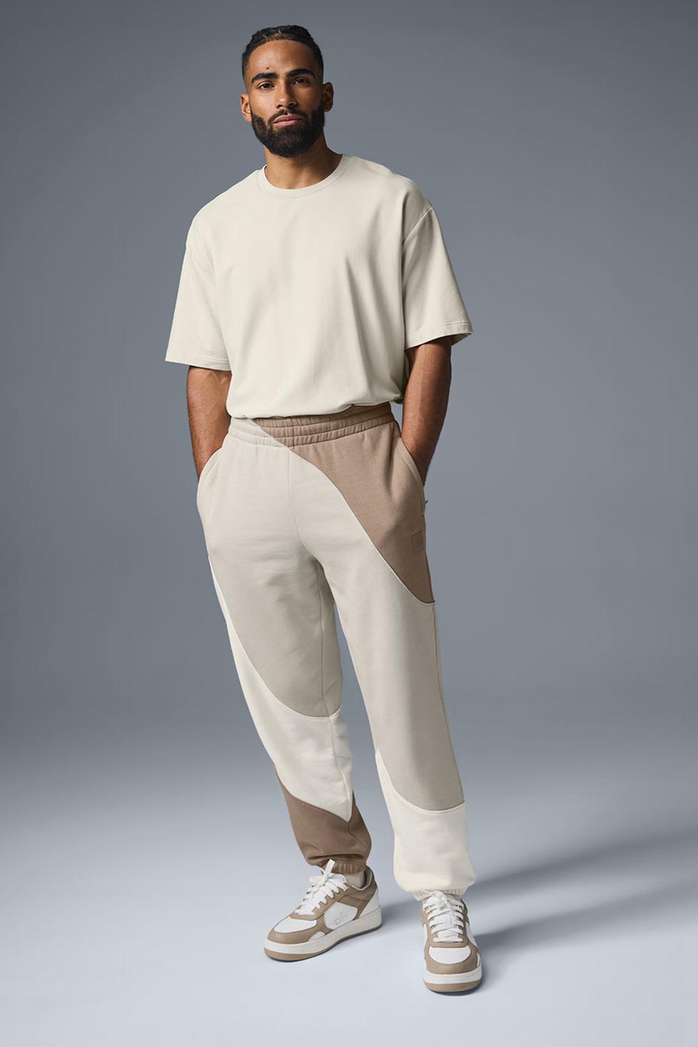 Pantalon Deportivo Alo Yoga Make Waves Hombre Ivory / Bone / Gravel | Mexico  NGI-401739