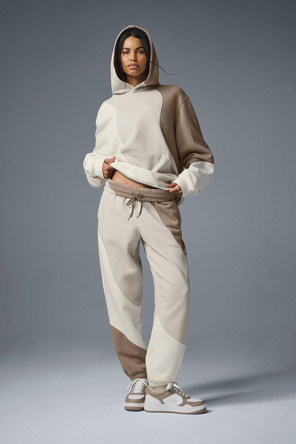 Pantalon Deportivo Alo Yoga Make Waves Mujer Ivory / Bone / Gravel | Mexico  KFV-107482