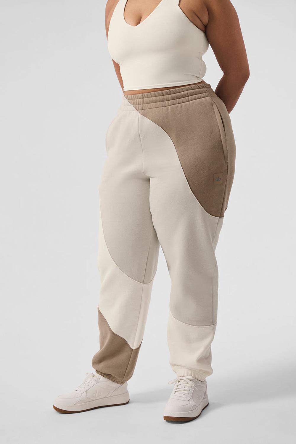 Pantalon Deportivo Alo Yoga Make Waves Mujer Ivory / Bone / Gravel | Mexico  KFV-107482