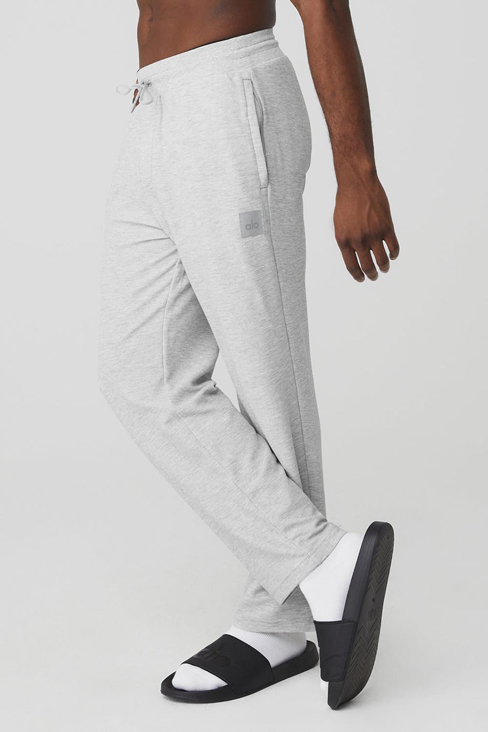 Pantalon Deportivo Alo Yoga Micro Waffle Fast Break Hombre Grises | Mexico  LIN-938164