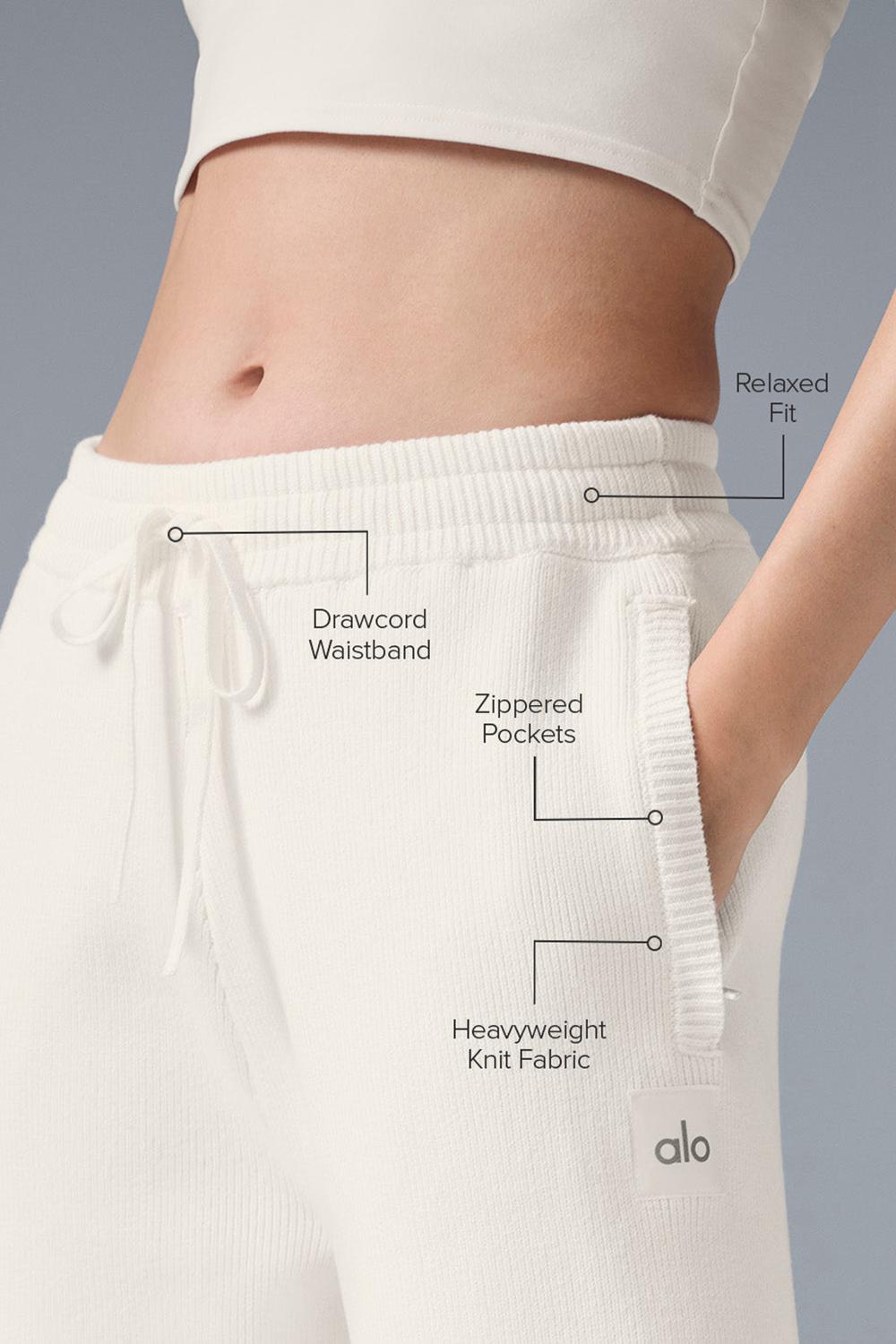 Pantalon Deportivo Alo Yoga Scholar Straight Leg Mujer Ivory | Mexico  IHY-065842