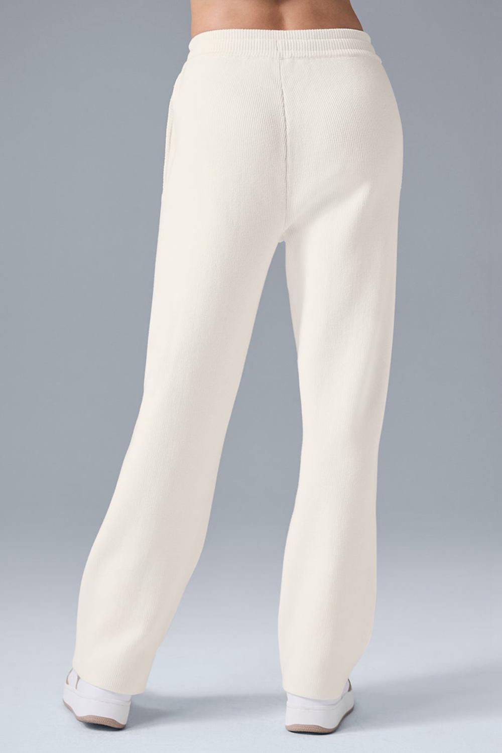 Pantalon Deportivo Alo Yoga Scholar Straight Leg Mujer Ivory | Mexico  IHY-065842