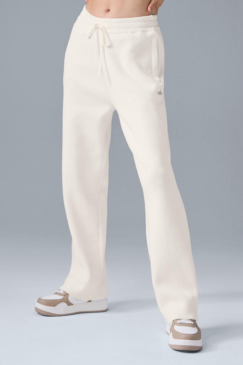 Pantalon Deportivo Alo Yoga Scholar Straight Leg Mujer Ivory | Mexico  IHY-065842