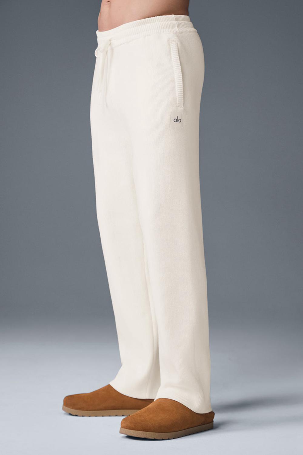 Pantalon Deportivo Alo Yoga Scholar Straight Leg Hombre Ivory | Mexico  KJW-310297