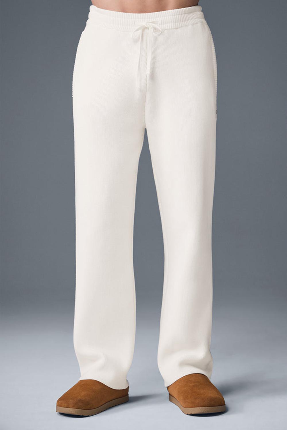 Pantalon Deportivo Alo Yoga Scholar Straight Leg Hombre Ivory | Mexico  KJW-310297