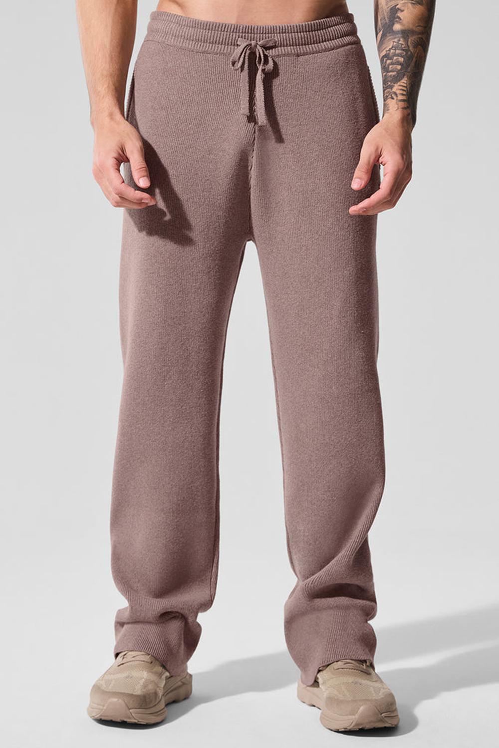 Pantalon Deportivo Alo Yoga Scholar Straight Leg Hombre Mushroom Heather | Mexico  MCN-192586