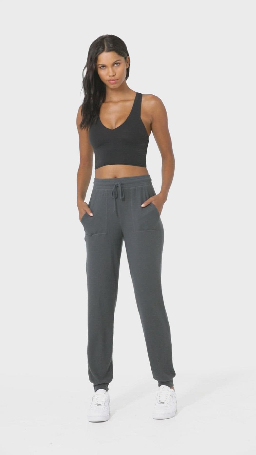 Pantalon Deportivo Alo Yoga Soho Mujer Oatmeal Heather | Mexico  BUL-795861