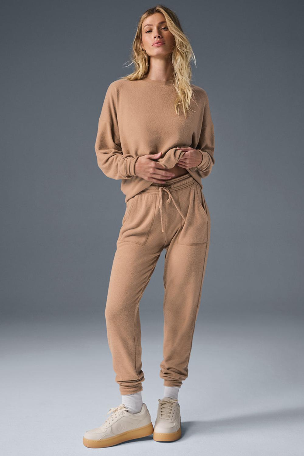 Pantalon Deportivo Alo Yoga Soho Mujer Toasted Almond | Mexico  UEV-743815