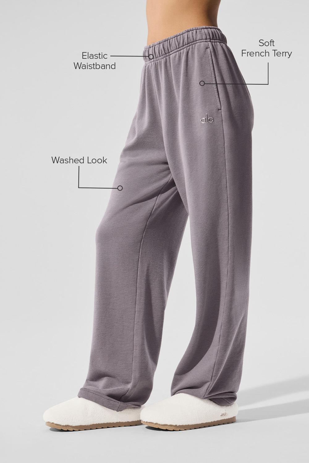 Pantalon Deportivo Alo Yoga Washed Accolade Straight Leg Mujer Grises Azules | Mexico  TLN-134267
