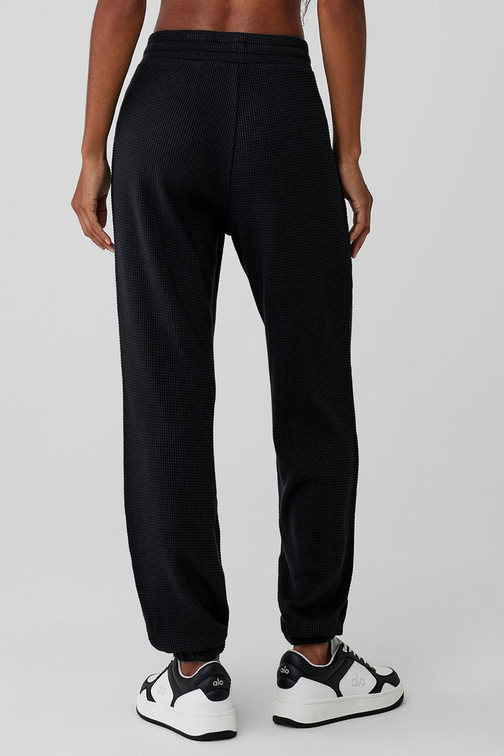 Pantalon Jogger Alo Yoga Waffle Weekend Escape Mujer Negros | Mexico  QAS-430167