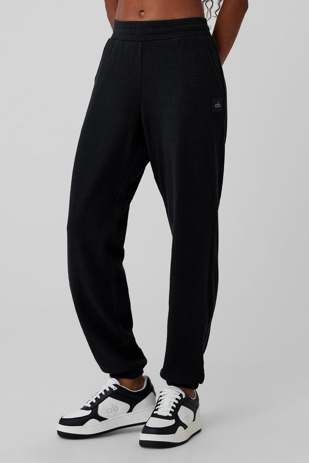 Pantalon Jogger Alo Yoga Waffle Weekend Escape Mujer Negros | Mexico  QAS-430167