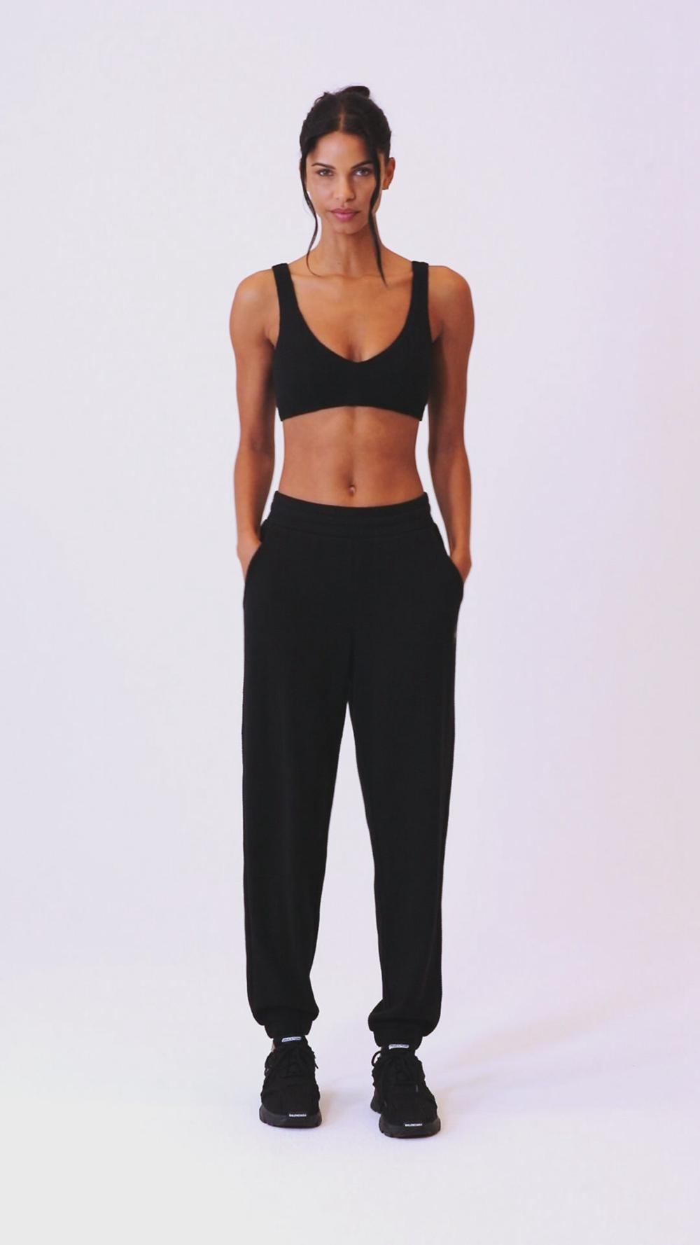 Pantalon Jogger Alo Yoga Waffle Weekend Escape Mujer Negros | Mexico  QAS-430167