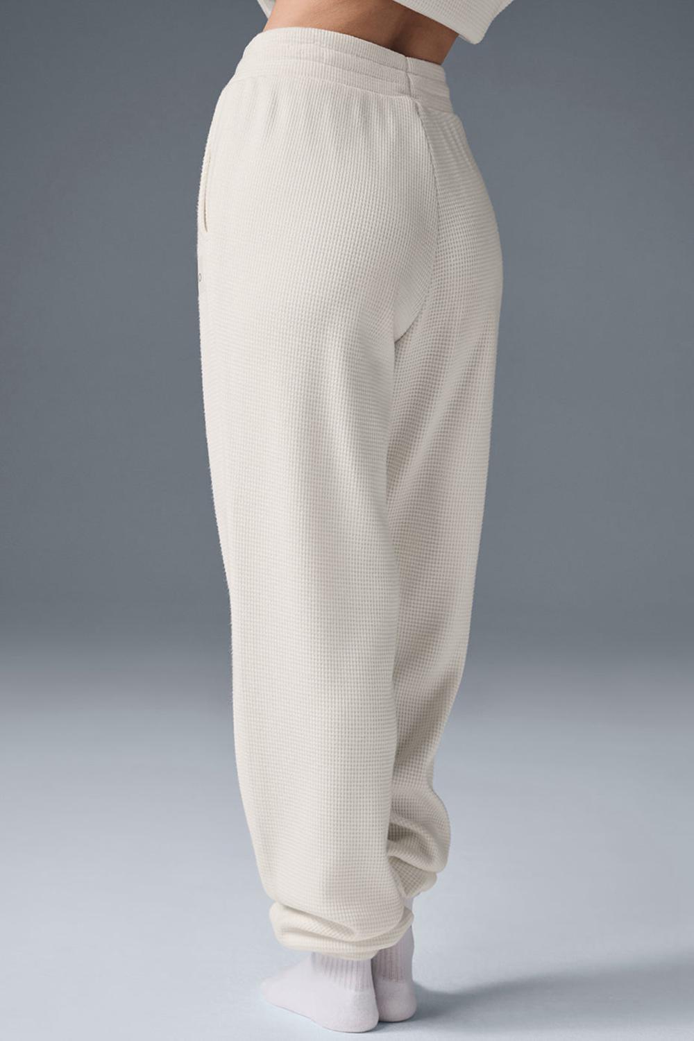 Pantalon Jogger Alo Yoga Waffle Weekend Escape Mujer Ivory | Mexico  DYM-321789