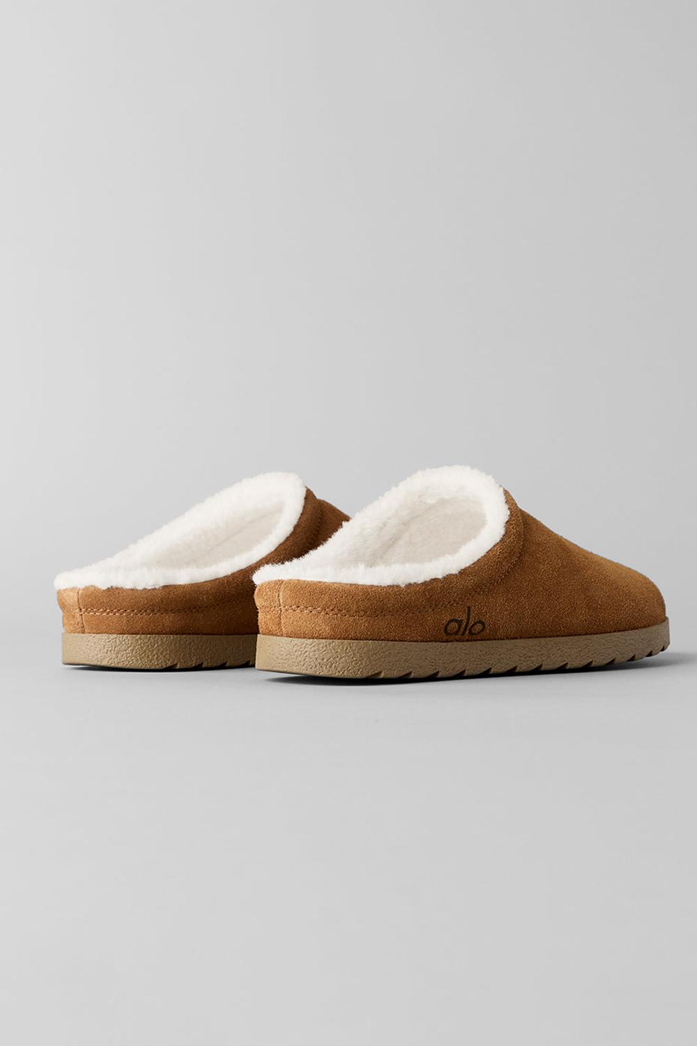Pantuflas Alo Yoga Recovery Mujer Saddle / Ivory | Mexico  LST-413927