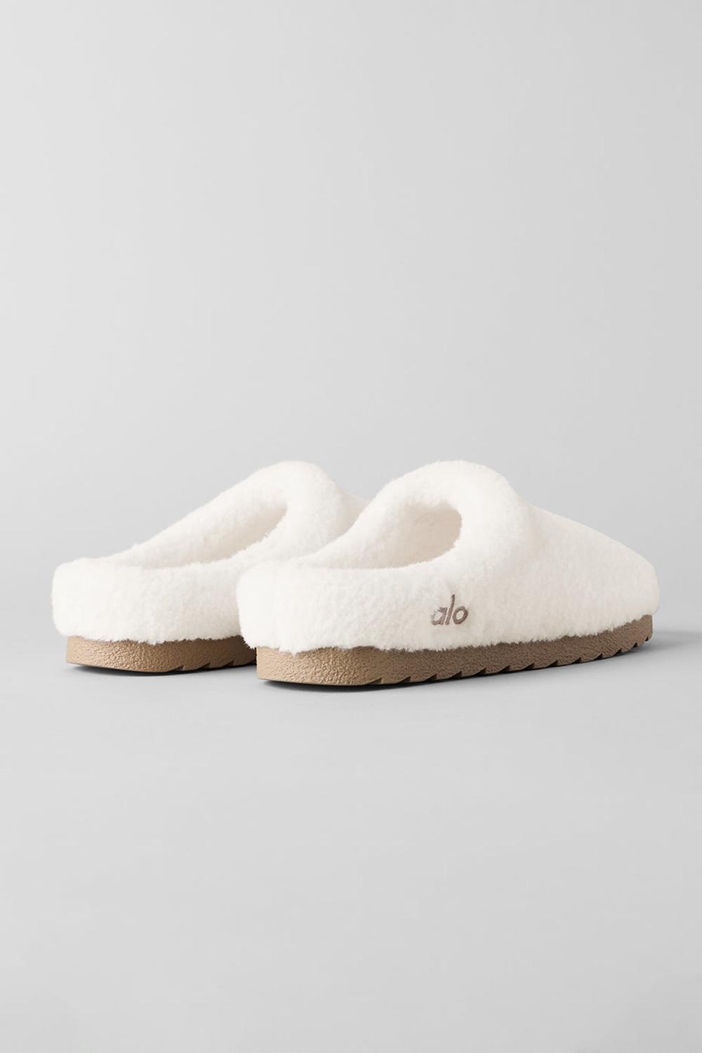 Pantuflas Alo Yoga Sherpa Recovery Hombre Ivory | Mexico  GKJ-423801