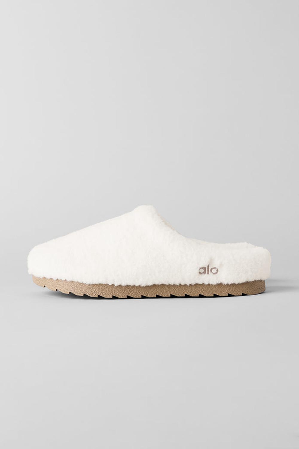 Pantuflas Alo Yoga Sherpa Recovery Hombre Ivory | Mexico  GKJ-423801