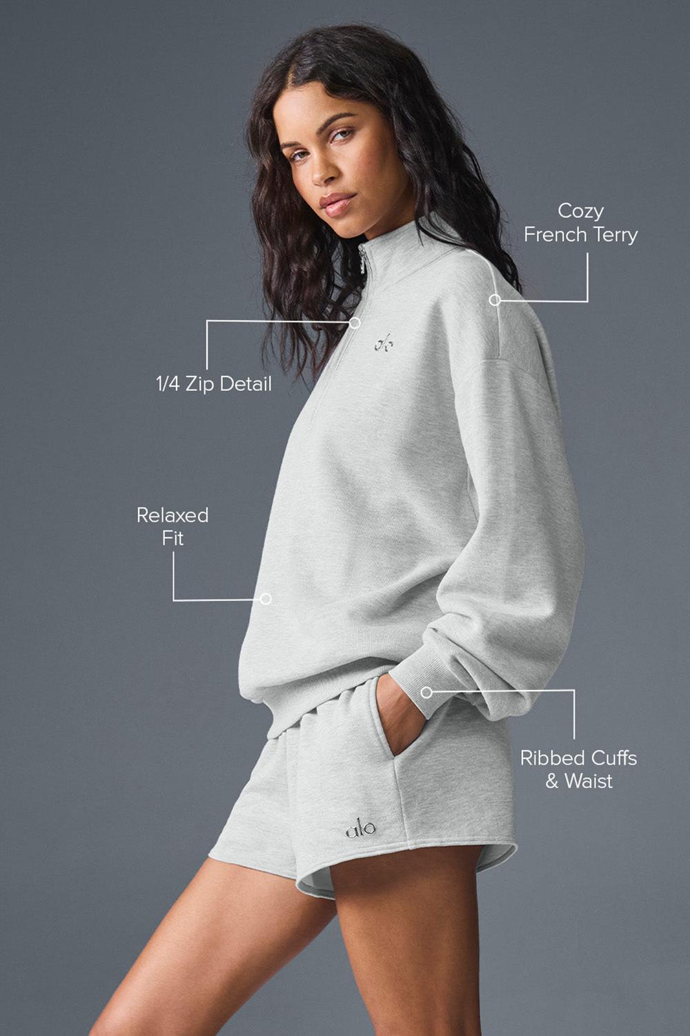 Pullover Alo Yoga Accolade 1/4 Zip Mujer Grises | Mexico  DUW-978324