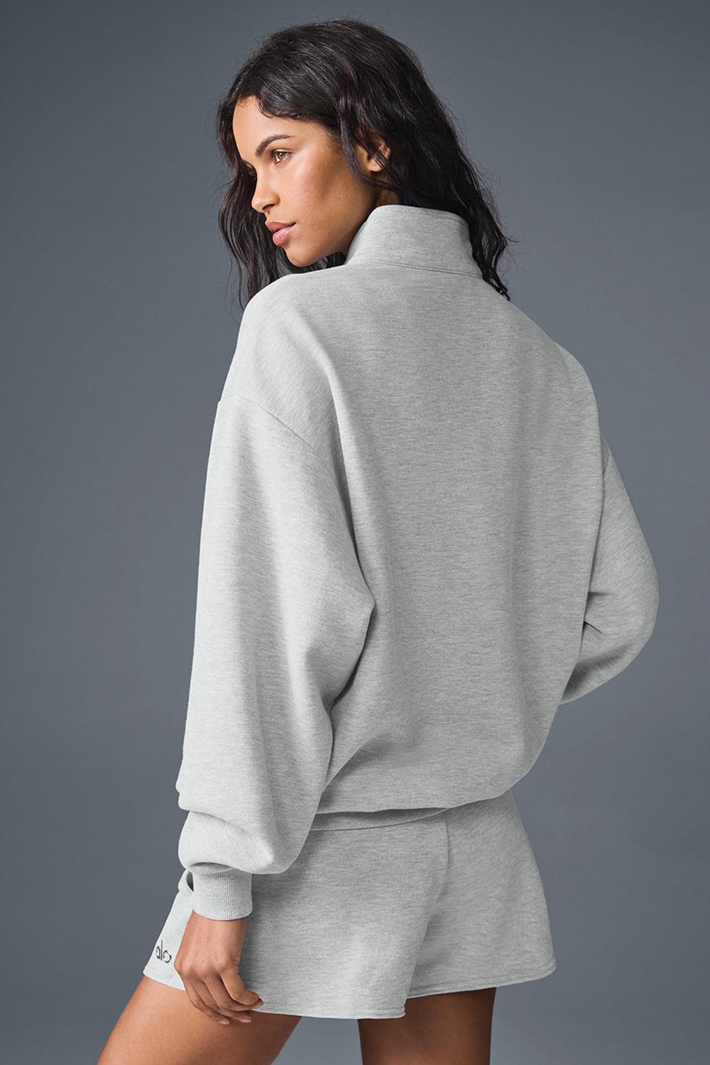 Pullover Alo Yoga Accolade 1/4 Zip Mujer Grises | Mexico  DUW-978324