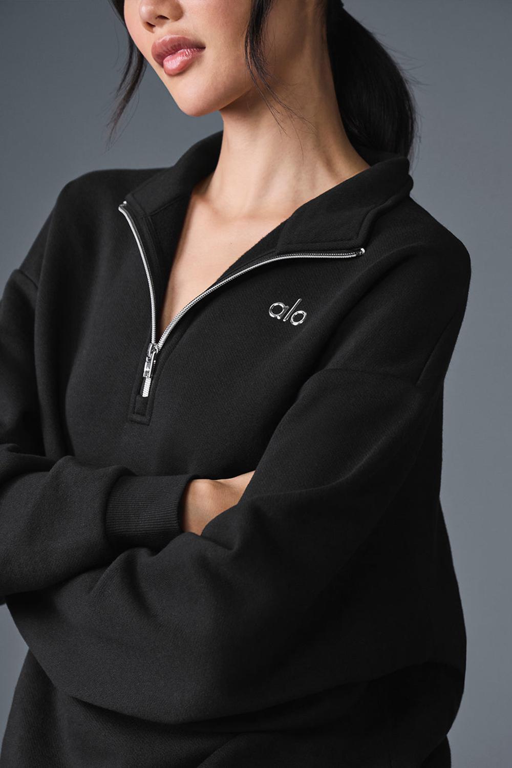 Pullover Alo Yoga Accolade 1/4 Zip Mujer Negros | Mexico  SNW-219504