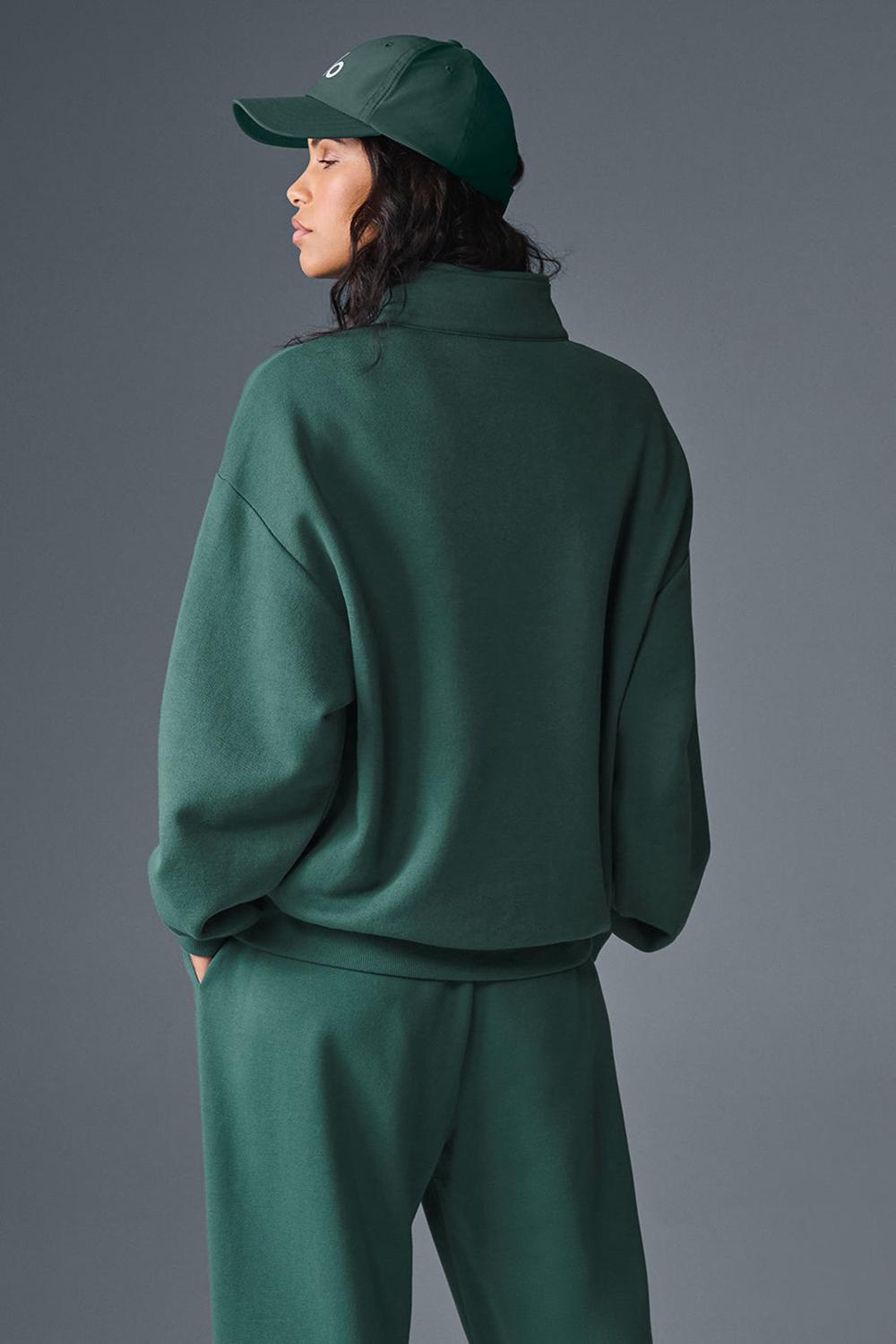 Pullover Alo Yoga Accolade 1/4 Zip Mujer Winter Ivy | Mexico  KCJ-653247