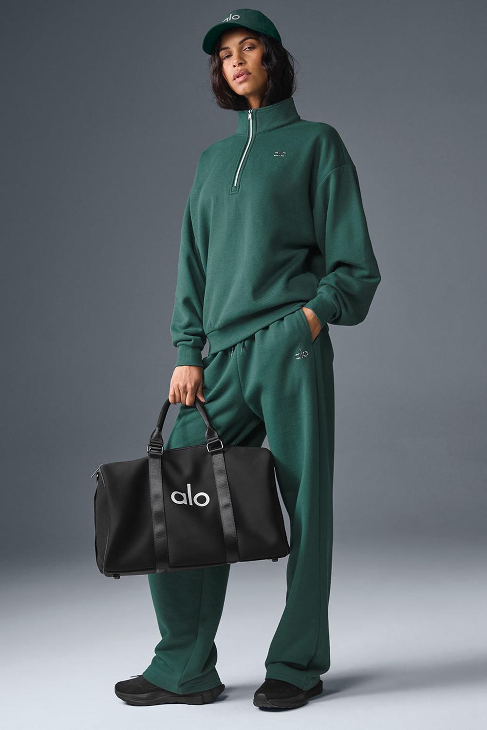 Pullover Alo Yoga Accolade 1/4 Zip Mujer Winter Ivy | Mexico  KCJ-653247