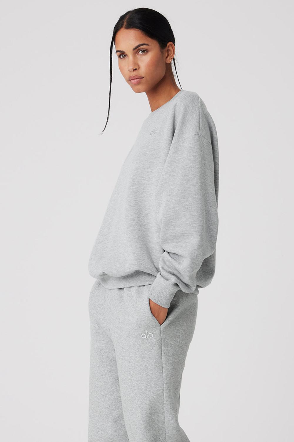 Pullover Alo Yoga Accolade Crew Neck Mujer Grises | Mexico  ATK-745623