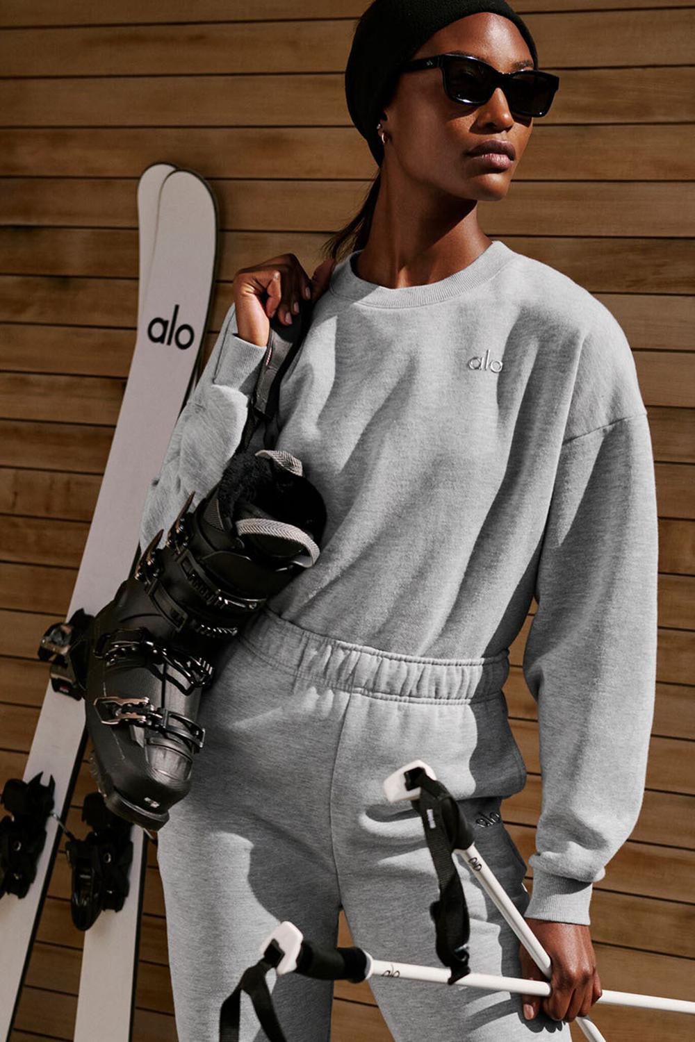 Pullover Alo Yoga Accolade Crew Neck Mujer Grises | Mexico  ATK-745623