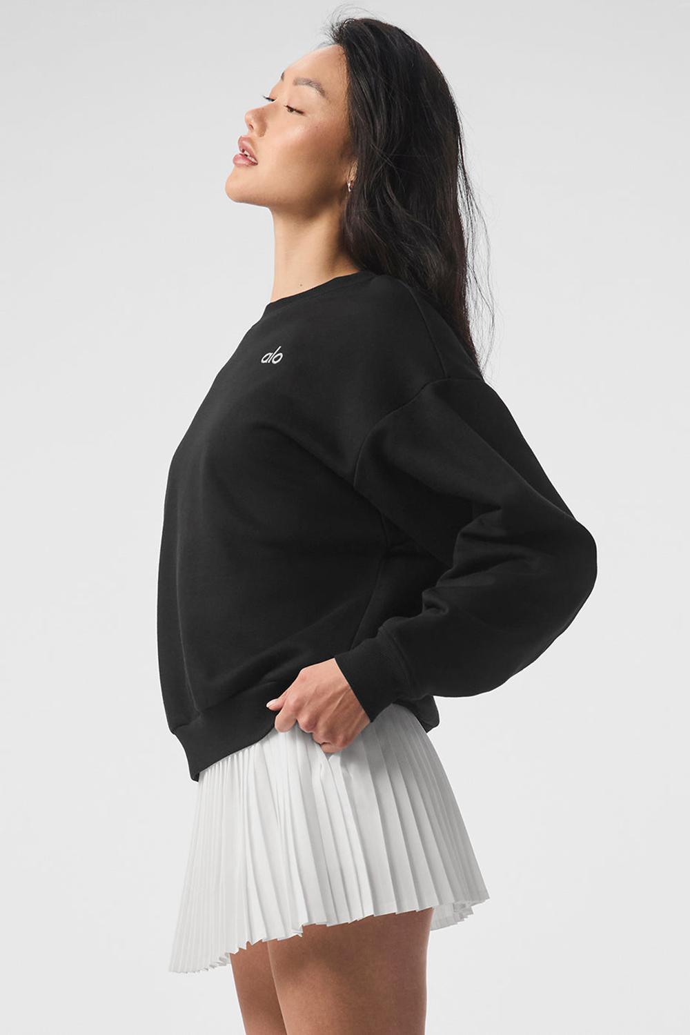 Pullover Alo Yoga Accolade Crew Neck Mujer Negros | Mexico  VEZ-730412