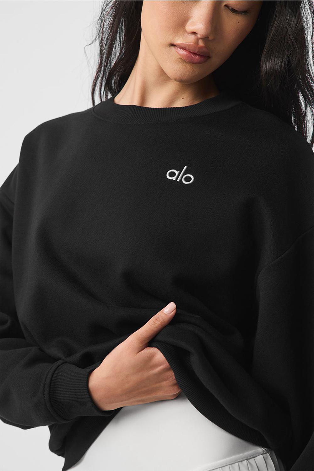 Pullover Alo Yoga Accolade Crew Neck Mujer Negros | Mexico  VEZ-730412