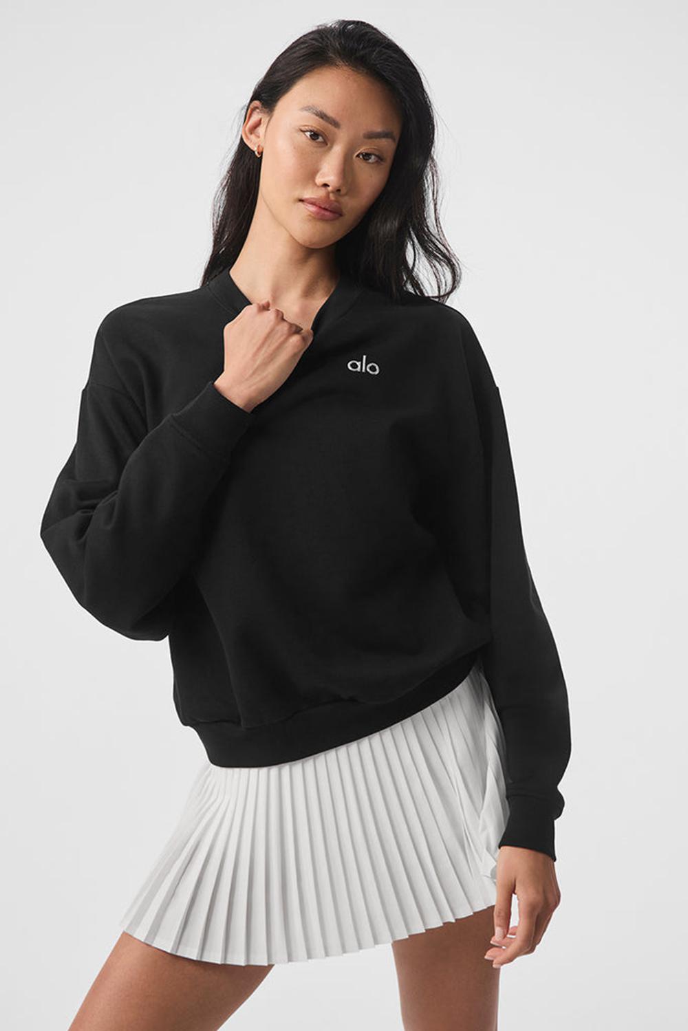 Pullover Alo Yoga Accolade Crew Neck Mujer Negros | Mexico  VEZ-730412
