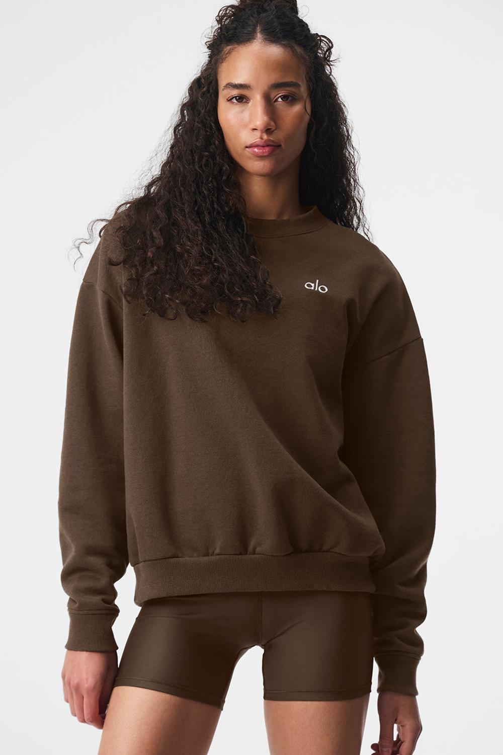 Pullover Alo Yoga Accolade Crew Neck Mujer Espresso | Mexico  ZHE-372180