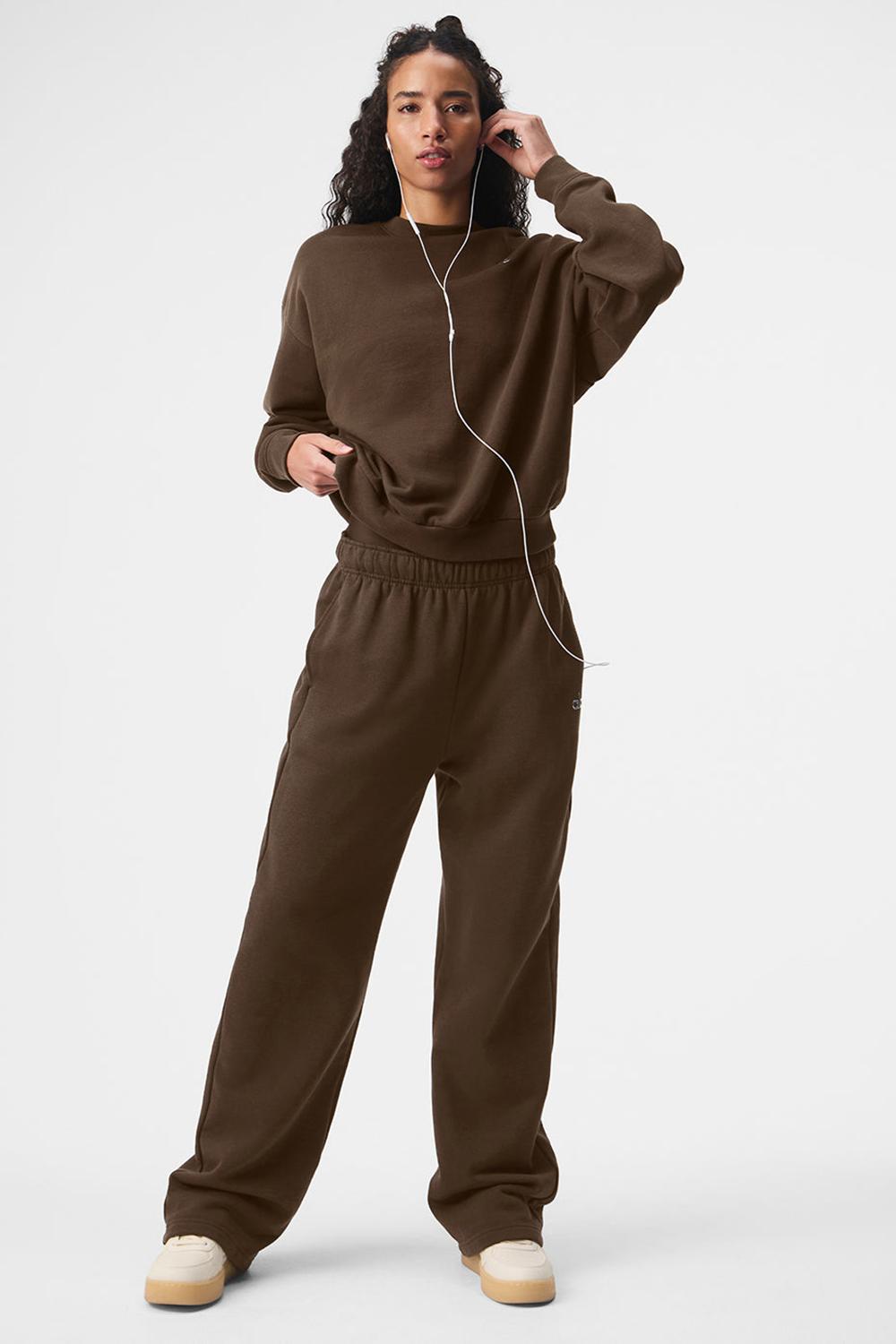 Pullover Alo Yoga Accolade Crew Neck Mujer Espresso | Mexico  ZHE-372180