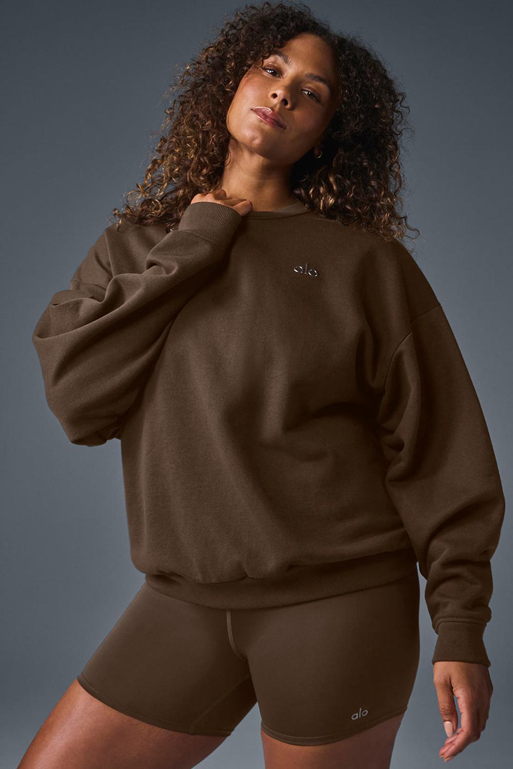 Pullover Alo Yoga Accolade Crew Neck Mujer Espresso | Mexico  ZHE-372180