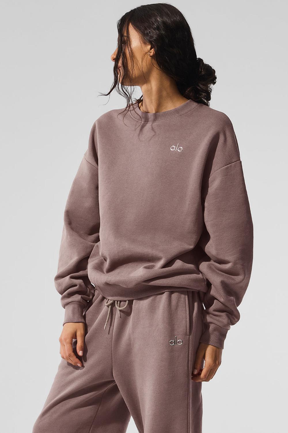 Pullover Alo Yoga Accolade Crew Neck Mujer Mushroom | Mexico  CFO-473859