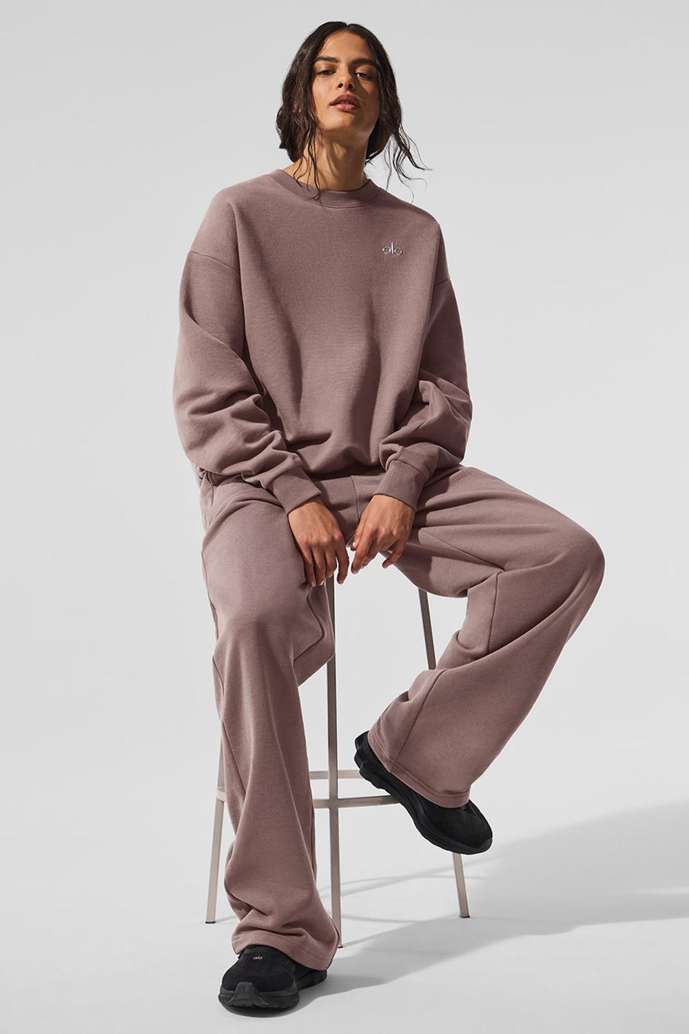 Pullover Alo Yoga Accolade Crew Neck Mujer Mushroom | Mexico  CFO-473859