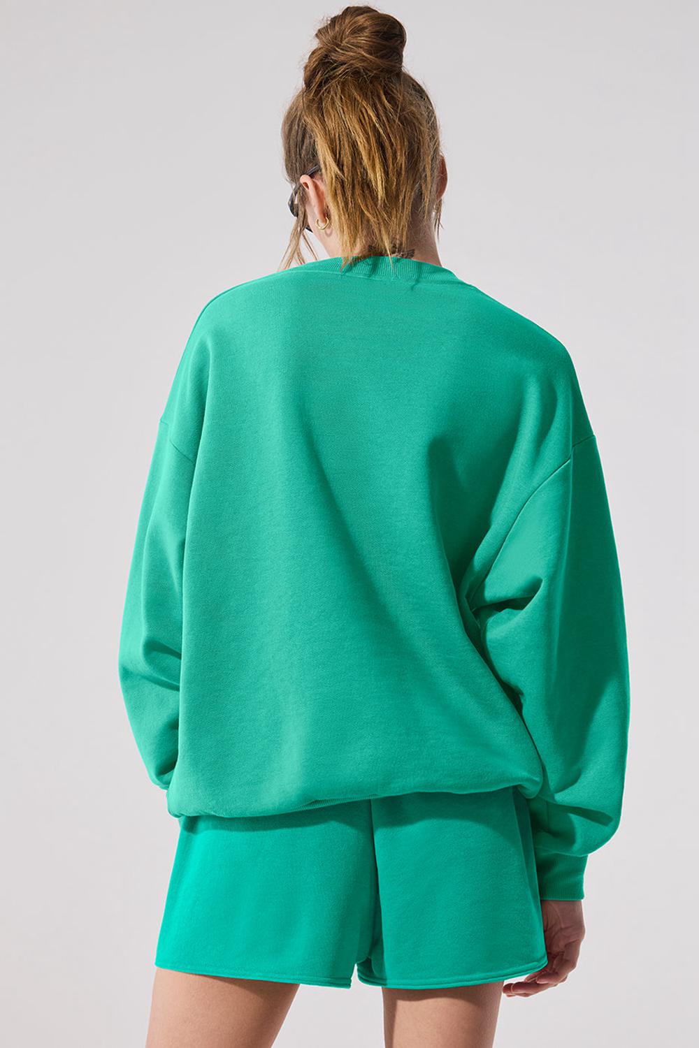 Pullover Alo Yoga Accolade Crew Neck Mujer Verdes | Mexico  TXY-138426